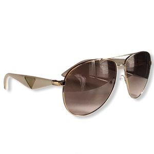 Prada | SPR 53Q authentic aviators + ivory gold
